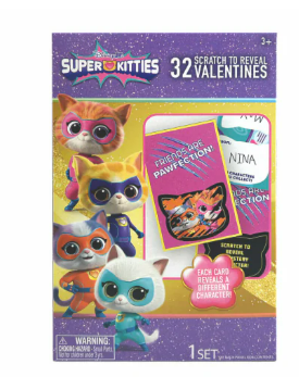 Disney Jr Super Kitties Scratch to Reveal Valentine Cards, 2 Pack 