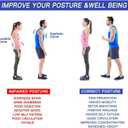 Posture Corrector for Women and Men, Adjustable Back Brace for Spine Alignment and Posture Support, Upper Back Pain Relief, Comfortable and Effective Back Brace for Better Posture (Medium) (Black)