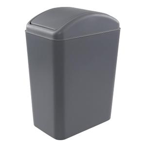 Begale 1-Pack 4.5 Gallon Plastic Swing Lid Garbage Bin, Swing Top Trash Can, Grey