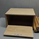 LAATOOREE Nightstands Set of 2, Small Side Table, Bedside Table with Fluted Door, Solid Wood Feet; Modern Mid-Century End Table for Bedroom, Small Space (Natural)