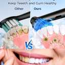 TEETHEORY Rotating Electric Toothbrush for Adults with 8 Brush Heads, Sensitive Gum Care Electric Toothbrush with 3 Modes and 2 Min Smart Timer, Rechargeable Last 60 Days (Black, 1 Count)