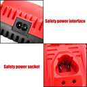 12V Rapid Charger 48-59-2401 Replacement Compatible with Mil-Waukee 12V Battery 48-11-2411, 48-11-2412, 48-11-2420, 48-11-2440, 48-11-2460 (Red)