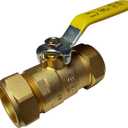 XFITTING 1 inch Compression Ball Valve - 1 Piece, Standard Port, Brass, 600 WOG (Water, Oil, Gas), 1/4 Turn