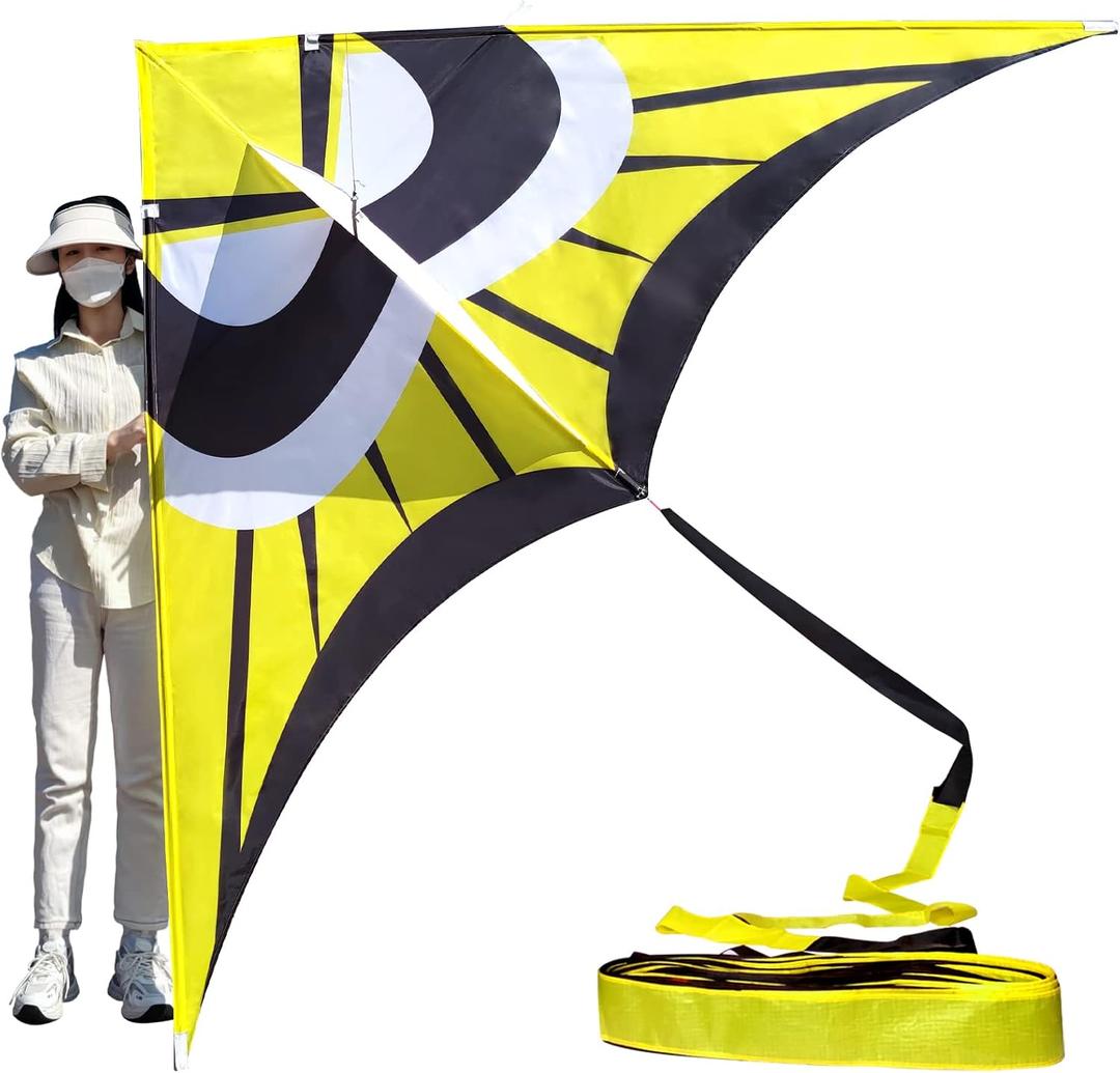 Large Single Line Beach Kite for Adults,Easy to Fly Kites for Kids Age 4-12
