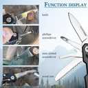 MINI Multitool Pliers, Birthday Christmas Gifts for Men Boyfriend Dad Husband Women, Pocket Knife 14-In-1, Rugged and Practical Portable Computer and Bike Gadgets, Black Camping and Survival Tools