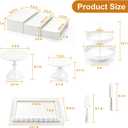 11 Pcs White Dessert Table Display Set, Dessert Stands Set including Cake Stands, Cupcake Tower Stand, Dessert Tray, Cake Cutting Set, Easy to Clean Desert Table Display Set