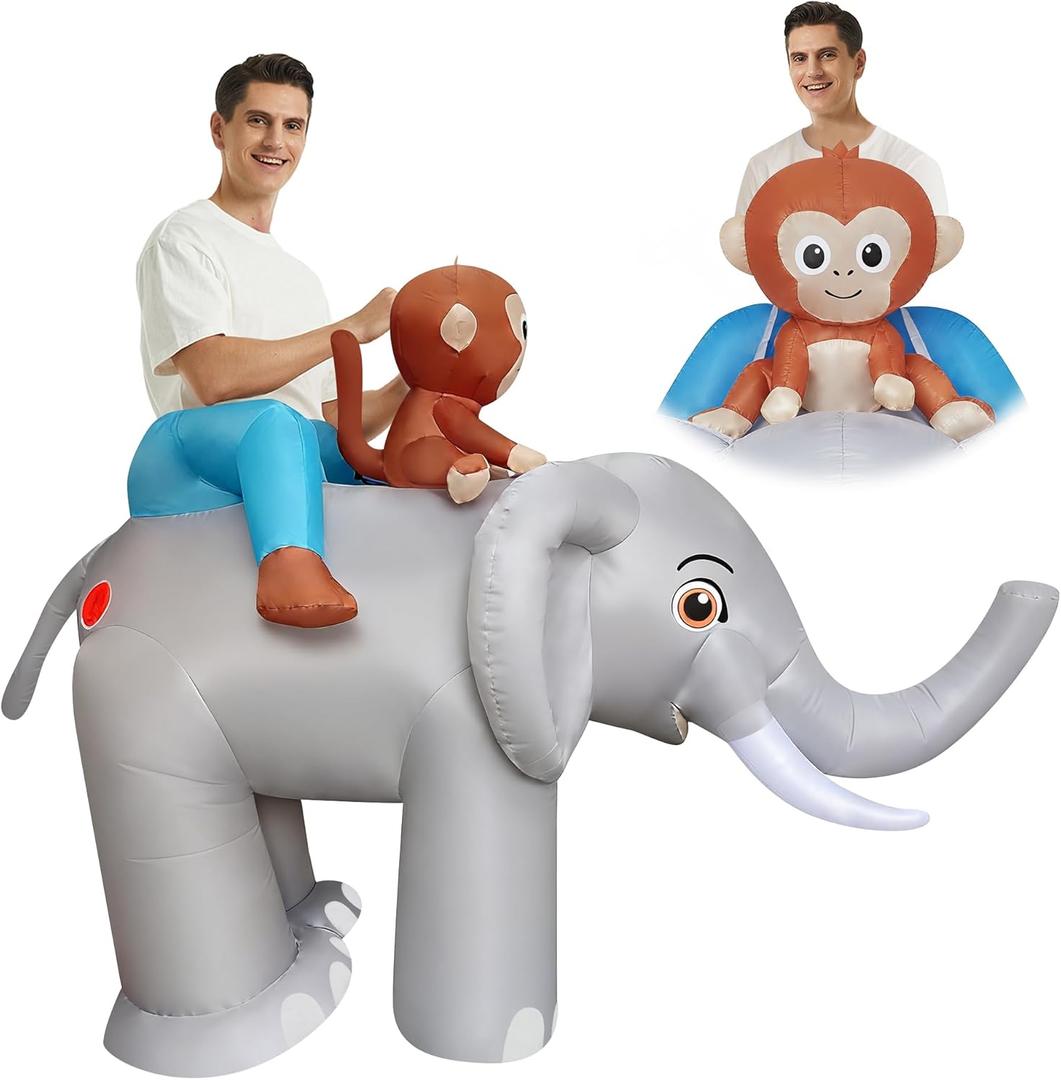 Inflatable Costume Walkable Outfit Adult Blow Up Suit Cosplay Outfit for Christmas/Halloween/Birthday/Carnival