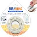 Hair Catcher for Shower Drain & Bathtub  TubRing Pop-Up Drain Protector & Strainer, Reusable Silicone Stopper for Bathroom Clog Prevention, Fits 1.85"2.16" Drains | White