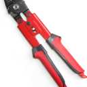 Fishing Crimping Pliers Heavy Duty Stainless Steel Wire Rope Crimping Tool Fishing Tackle Pliers Built-in Wire Cutters Crimp Sleeves, 4 Crmping Size (Red - Carbon Steel Crimper)