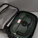 TRAVELISIMO Electric Lunch Box for Adults 100W Heated Lunch Box For Men 1.5L Stainless Steel Portable Food Warmer, 12/24/110V for Travel & Work, Loncheras Electricas Para Calentar almuerzo (Dark Green)