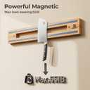 Magnetic Knife Holder for Wall, Magnet Knife Storage Strip Wooden 16.5 Inch, Use as Knife Bar, Knife Rack, Kitchen Utensil Organizers Tool, Wall Mount, Housewarming, Party, Gift