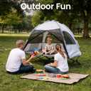 Toddler Travel Bed Cot with Tent: Portable Kids Camping Cots for Indoor and Outdoor - Sun & Mosquito Protection (Grey)