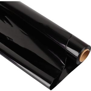 Cellophane Wrap Roll-Black Wrapping Paper 34 In Wide X 100 Ft Long, 3 Mil Thick Cellophane Wrap Paper, Colorful Cello Flower Bouquet Wrapping for Gifts, Baskets, Treats, DIY Arts Crafts Dcor