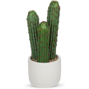 DILATATA 9.8” Small Fake Cactus Plant Potted Cactus 'Saguaro ' Faux Cacti Plants Artificial Cactus for Home Garden Office Decor Housewarming Gifts Fake Cacti