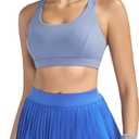 RUNNING GIRL Sports Bra for Women High Support, Criss-Cross Back Padded Strappy Sports Bras Yoga Bra with Removable Cups (S)