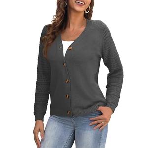 REDHOTYPE Women's Cardigans Sweater Casual Long Sleeve Open Front Cardigan Button Down Knit Chunky Outwear Coats, Size: XL