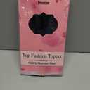 Hair Toppers for Women Real Human Hair Toppers with Thinning Hairpieces for Women with Bangs 10 Inch Human Hair Topper for Cover Gray Roots (2#) (Dark Brown)