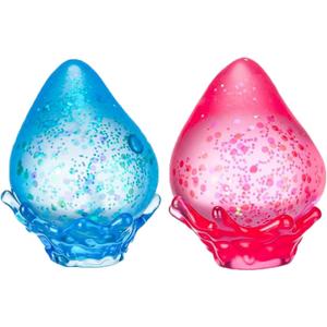 2 Packs Dream Squishy Drop Silicone Squishy Stress Ball for Adults & Kids - Sensory Fidget Toys for Autism, ADHD, Anxiety Relief - Squeeze Stress Relief Toys, Birthday Gifts (Blue & Pink)