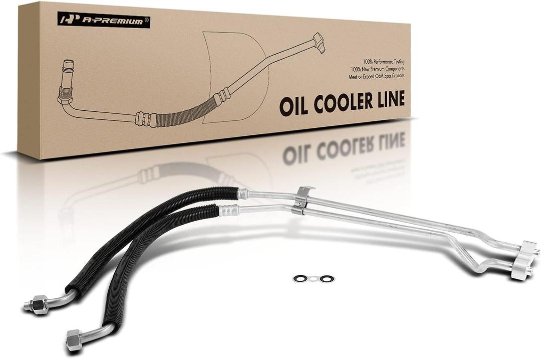 A-Premium Engine Oil Cooler Line Hose Assembly Compatible with Chevrolet Caprice 1994 1995 1996 V8 5.7L