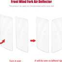 Motorcycle Front Fork Wind Deflectors with Brackets for Honda Shadow VT1100 VT750 VTX1300, for Kawasaki Vulcan Classic VN1500, for Yamaha V-Star XV950 XVS1100 XVS1300 Leg Wind Deflector (Clear)