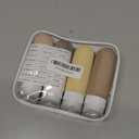 Mrsdry Travel Bottles for Toiletries, Tsa Approved 3oz Portable Travel Bottles, BPA Free Leak Proof Squeezable Silicone Travel Size Containers, Travel Accessories with Clear Toiletry Bag (4 Pack) (Apricot)