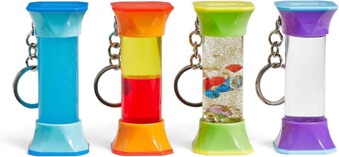 hand2mind Soothing Swirlers Sensory Tubes, Mini Fidget Keychains, Anxiety Relief Items, Calming Toys for Kids, Calm Down Corner Supplies, Quiet Fidgets for Classroom, Toddler Car Toys for Travel