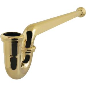 Kingston Brass CC5242 Vintage 1-1/4 x 1-1/2 in. P-Trap with Bell Flange, 19 in. Length, 18 Gauge, 19'' (L) x 3'' (W) x 5-1/16'' (H), Polished Brass