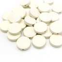 120 Round Wood Discs Spacers Diffusers Flat Coin Beads - White(1 1/5") for Christmas Birthday Board Tags DIY Jewelry Earring Making