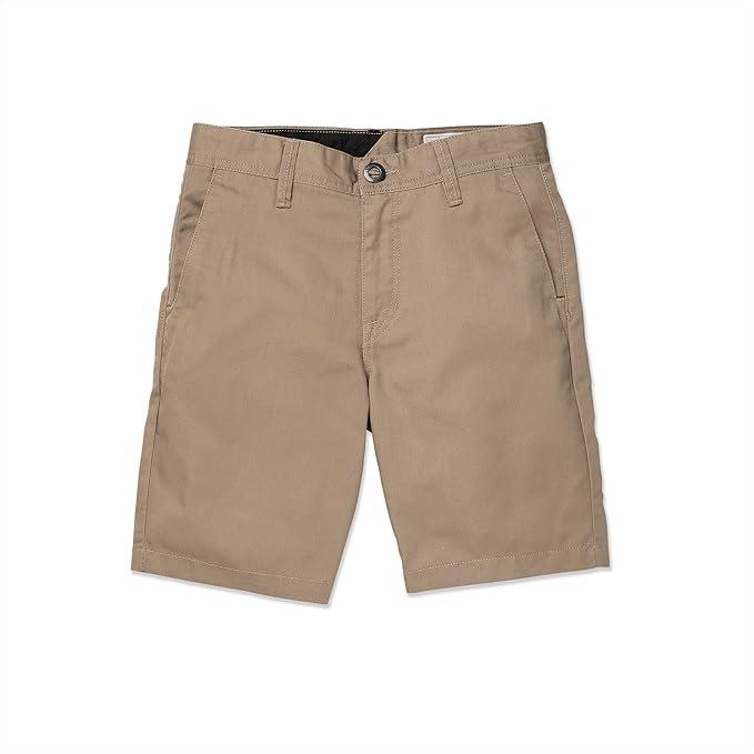 Volcom Frickin Chino Shorts (Big Little Boys Sizes) (23, Charcoal Heather 1), Khaki 1