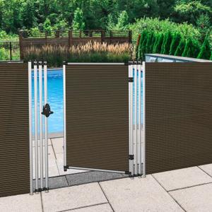 E&K Fence Gate for Inground Pools Safety Privacy Fence Gate 6’ Feet High Door Backyard Driveway Deck Garden Chicken Dog Fence Gate
