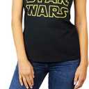 STAR WARS Womens Logo V-Neck (Black, Medium)