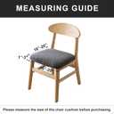 Genina Seat Covers for Dining Room Chair Seat Slipcovers Kitchen Chair Covers (Dark Gray, 4 Pcs)