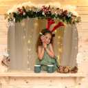 24 Pcs Velvet Bows for Christmas Tree with 12 Branch Artificial Red Berry,Vintage Velvet Ornaments Ribbon Bows for Tree Garland Wreath Xmas Decorations (Brown)