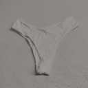 geluboao Women's Bikini Bottom Sexy V Cut High Cut Swimsuit High Waisted Bathing Suit Bottoms (Medium, White)