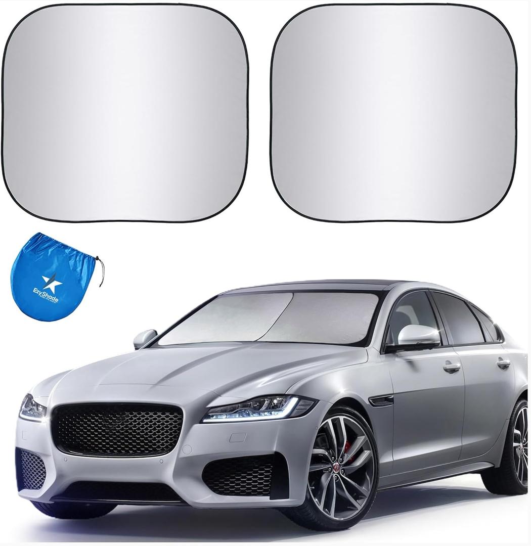 EzyShade Windshield Sun Shade with Shield-X Reflective Technology. See Vehicle Size-Chart. Foldable Car Sunshade for Front Windshield Window Car SUV Van Truck. Sun Visor Heat Shield. Sports (Small)