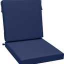 AAAAAcessories Outdoor Seat Cushions for Chairs, One-Piece Design, Fade-Resistant, Waterproof Patio Furniture Replacement Cushions, 20" x 20" x 3" + 20" x 20" x 3", Navy Blue