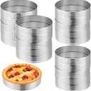 20Pcs Perforated Tart Rings, 3.9 x 0.8 in Round Stainless Steel Tart Rings for Baking, Metal Round Cake Ring, English Muffin Ring for Mousse, Tart, Pastry