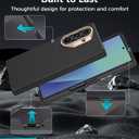 Leather Case for Samsung Galaxy Z Fold 7 with Hinge Protection, [Compatible with MagSafe] with 2 X Privacy Screen Protector Magnetic Cover for Galaxy Z Fold7 2025 [Without Front Frame], Black