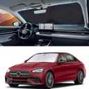 Sunshade Sun Shield for Mercedes-Benz C-Class W205 C250 C300 C400 SLK SLS CLA CLS CL-Class 2008-2023 2024 Window Shade Windshield Cover Sun Visor Protector Car Accessories Block UV Rays Heat