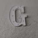 Pooqla LED Marquee Letter Lights Sign, Light Up Alphabet Letter for Home Party Wedding Decoration G (Warm White)