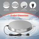 Chicken Water Heater for Winter, 110W Heated Poultry Waterer Base with Thermostat, 11 Inch Poultry Winter Deicer Heated Base with 9.8ft Power Cord, 2PCS (Silver)
