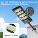 Solar Street Lights Outdoor Waterproof , 6500K 320 Angle Flood light,5730 LED Solar Parking Light with Motion Sensor and Remote Control for Outdoor, Streets, Courtyards, Parking Garages,4 Pack