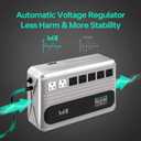 SKE UPS 850VA/480W Battery Backup & Surge Protector for Conmputer,Vertical and Horizontal Placement Uninterruptible Power Supply Orion HL850 (White)