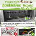 Muslogy Trunk Cargo Net Compatible with 2020-2025 2026 Kia Telluride Accessories, SUV Sedan Cargo Organizer Storage Net with Heavy Duty Carabiners