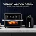 Air Fryer 8 QT, Large Capacity, Digital Touch Control, 400F Max | Viewing Window, 8 Functions: Air Fry, Roast, Bake, Broil, Reheat, Dehydrate, Defrost & Proof, Nonstick Basket