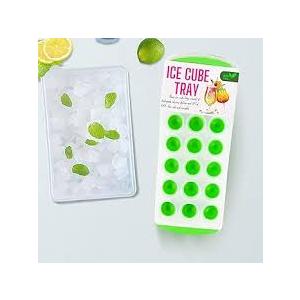 NOMAZO Silicone Ice Cube Tray with Lid Pack of 2 | Silicone Ice Tray for Freezer | 21 Cavity Pop Up Ice Tray | Round Ice Cubes Tray-ZN-225