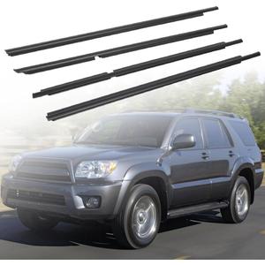 Weather Stripping Window Molding Trim Seal Compatible with Toyota 4Runner 2003-2009 Replace# 68161-35060 68162-35060 68163-35030 68164-35030