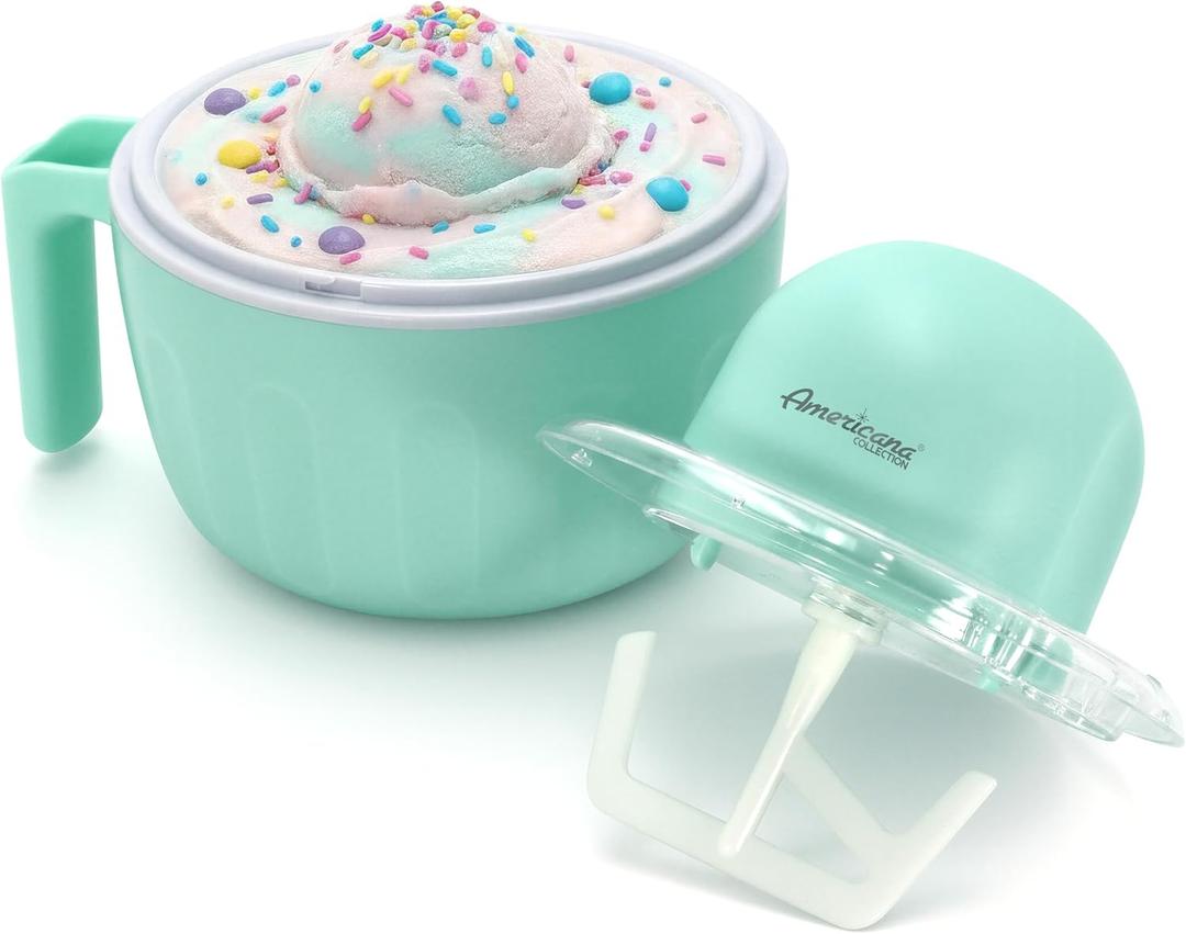 Americana Collection Elite Pint Perfect EIM1205M 1 Pint Ice Cream Maker Freezing Mug, Frozen Yogurt, Sorbet, Gelato Treat, Recipes, Mint