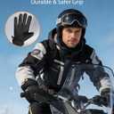 2 x RIGWARL Winter Gloves Waterproof for Cold Weather, Warm Snow Gloves Men Women, Skiing Glove with Touchscreen Fingers for Hiking Running (Medium, 123 Colder-(80% Warm)-black)