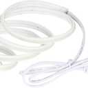 pcningled Waterproof LED Strip Lights 16.4 Foot AC 110V COB Light 5M with US Plug 240 LEDs/m Adhesive Flexible Tape Lighting 3000K Warm White for Bedroom Outdoor Indoor (Warm White, 16.4ft)